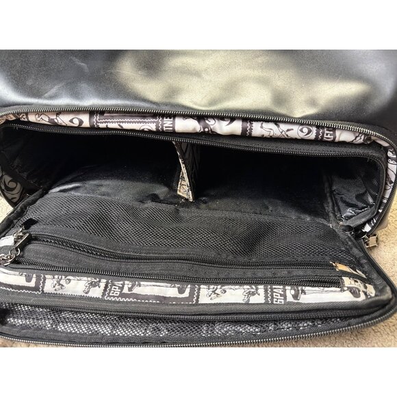 6 Pack Fitness Rene Tote Black Leather Travel & Gym Bag With Meal compartments - Picture 7 of 9